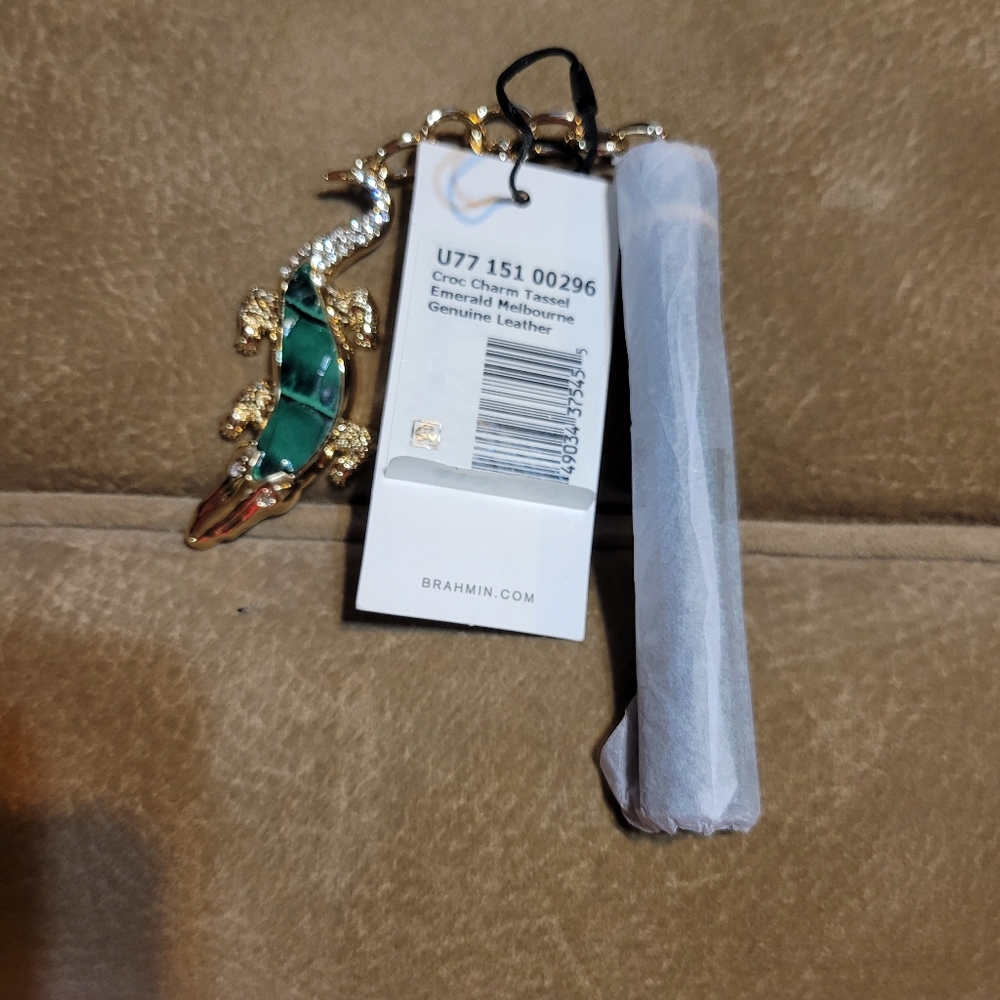 Brahmin croc tassel